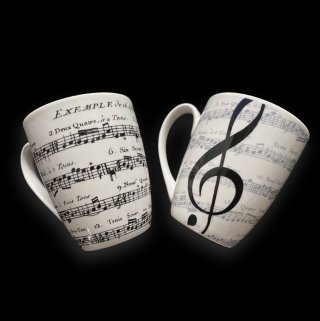  Tasses avec motifs musicaux