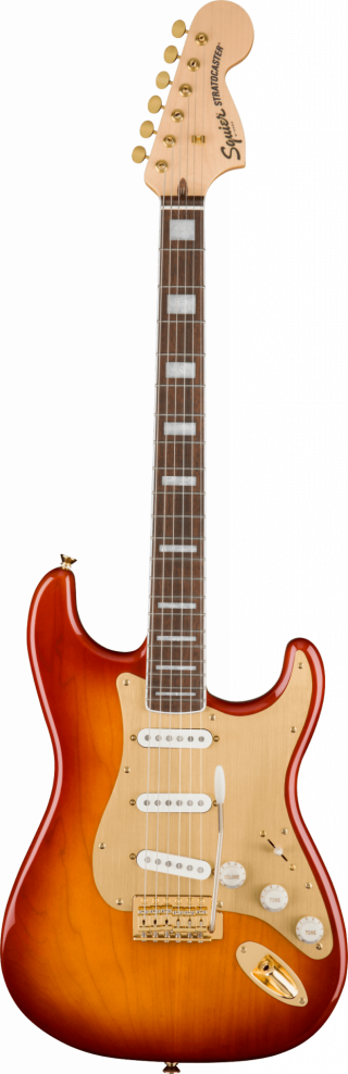 Squier 40th Anniversary Stratocaster Gold Edition Laurel Fingerboard Sienna Sunburst