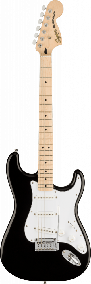 Squier Affinity Series Stratocaster Maple Fingerboard White Pickguard Black