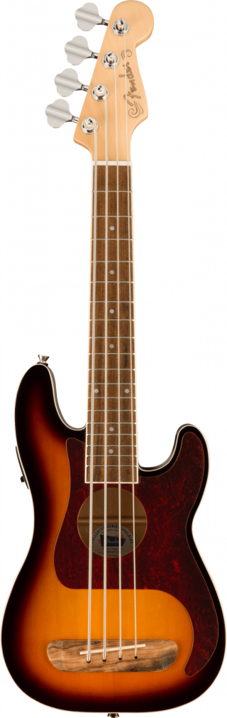 Fender Fullerton Precision Bass Uke Walnut Fingerboard Tortoiseshell Pickguard 3-Color Sunburst