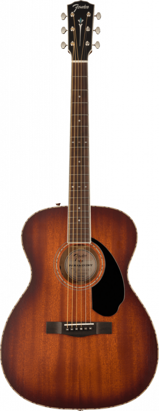 Fender PO-220E Orchestra All Mahogany Ovangkol Fingerboard Aged Cognac Burst