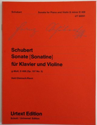 Urtext Sonate pour Violon et Piano op.137 n.3