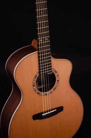 Dowina Vintage Series, Cabernet Grand Auditorium Cutaway, Cedar/Indian Rosewood