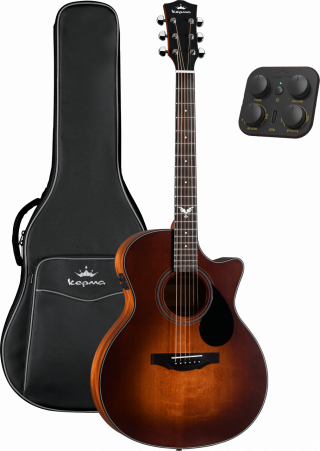 Kepma Guitars F0E-B Grand Auditorium Vintage Burst