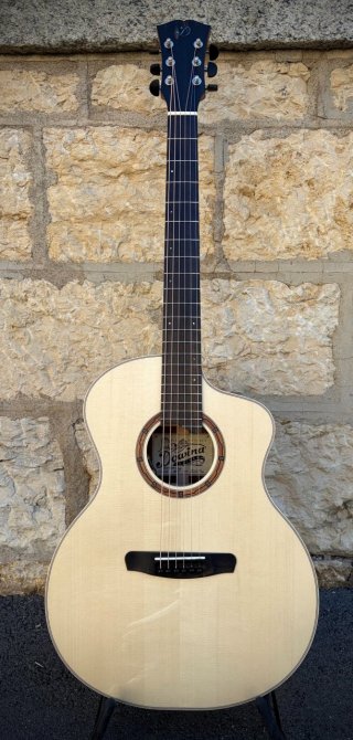 Dowina Vintage Series, Chardonnay Grand Auditorium Cutaway, Swiss Spruce/Walnut