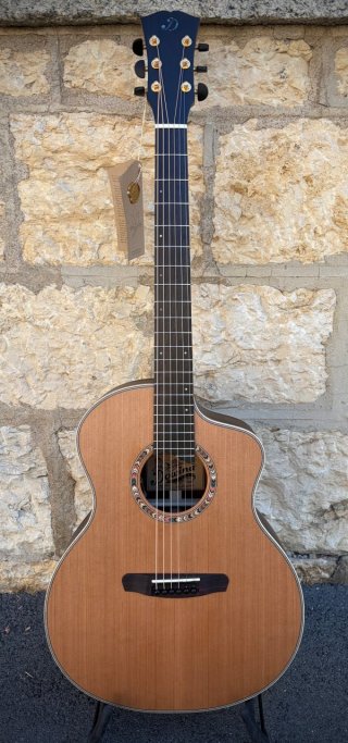 Dowina Vintage Series, Cabernet Grand Auditorium Cutaway, Cedar/Indian Rosewood